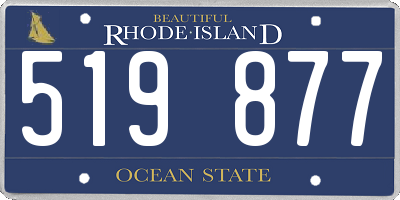 RI license plate 519877