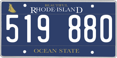 RI license plate 519880