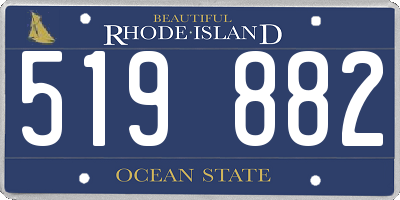 RI license plate 519882
