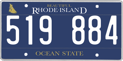 RI license plate 519884