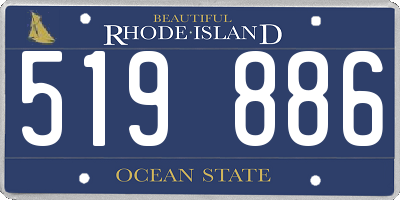 RI license plate 519886