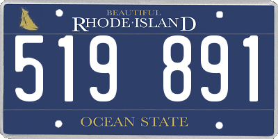 RI license plate 519891