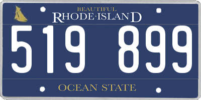 RI license plate 519899