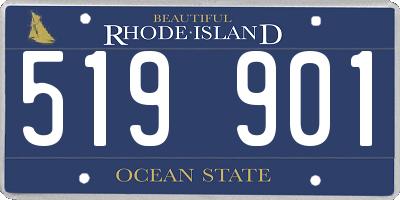 RI license plate 519901