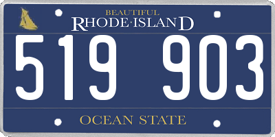 RI license plate 519903