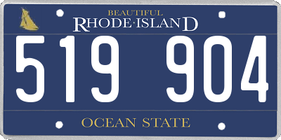 RI license plate 519904