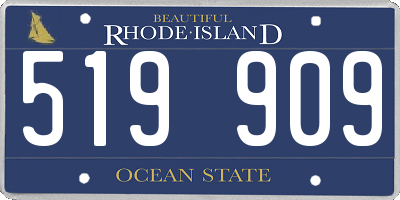 RI license plate 519909