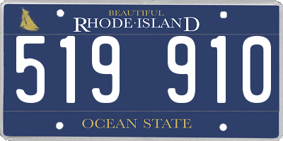 RI license plate 519910