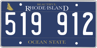 RI license plate 519912