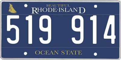 RI license plate 519914