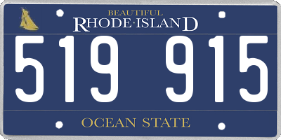 RI license plate 519915