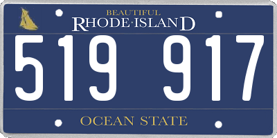 RI license plate 519917