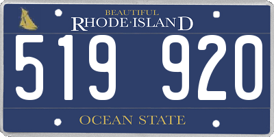 RI license plate 519920
