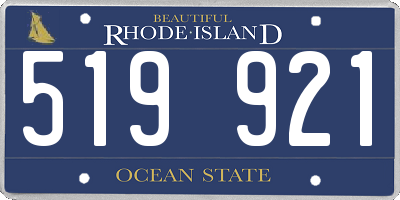 RI license plate 519921