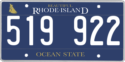 RI license plate 519922