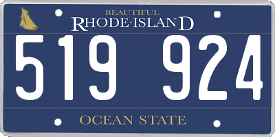 RI license plate 519924