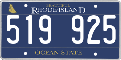 RI license plate 519925