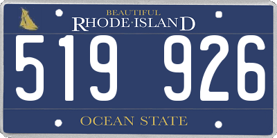 RI license plate 519926