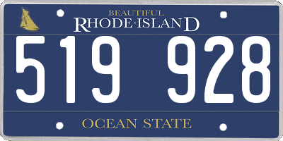 RI license plate 519928