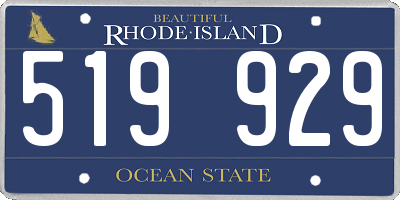 RI license plate 519929