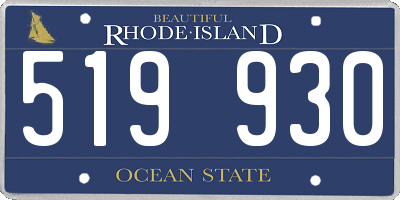 RI license plate 519930