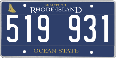 RI license plate 519931