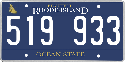RI license plate 519933