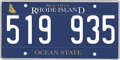 RI license plate 519935