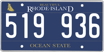 RI license plate 519936