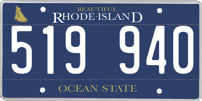 RI license plate 519940