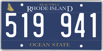 RI license plate 519941
