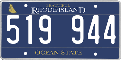 RI license plate 519944