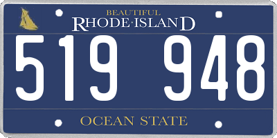 RI license plate 519948