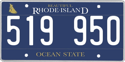 RI license plate 519950