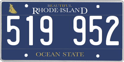 RI license plate 519952