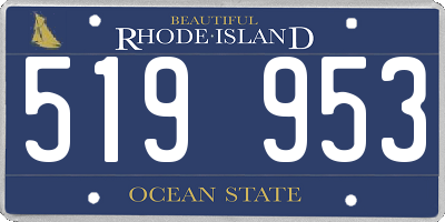 RI license plate 519953