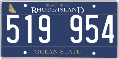 RI license plate 519954