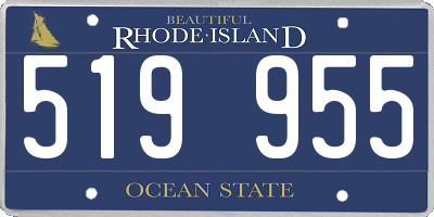 RI license plate 519955