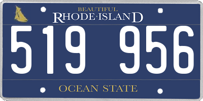 RI license plate 519956