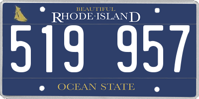 RI license plate 519957