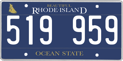 RI license plate 519959