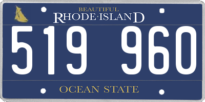RI license plate 519960