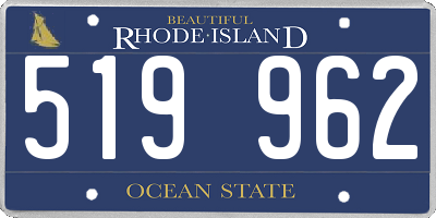 RI license plate 519962