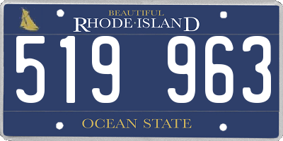 RI license plate 519963