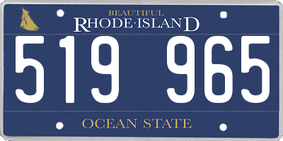 RI license plate 519965