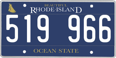 RI license plate 519966