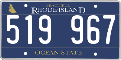 RI license plate 519967