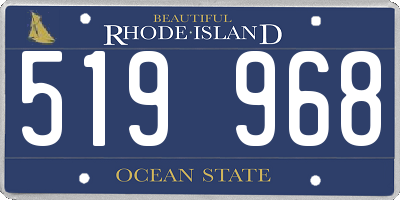 RI license plate 519968