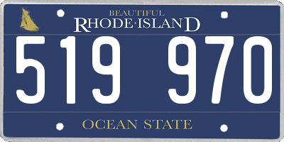 RI license plate 519970