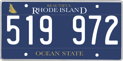 RI license plate 519972